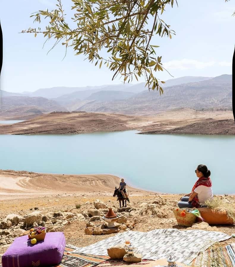 Agafay Desert & Atlas Mountain & Camel Ride Day Trip & Lunch - From Marrakech streets to Atlas mountain roads