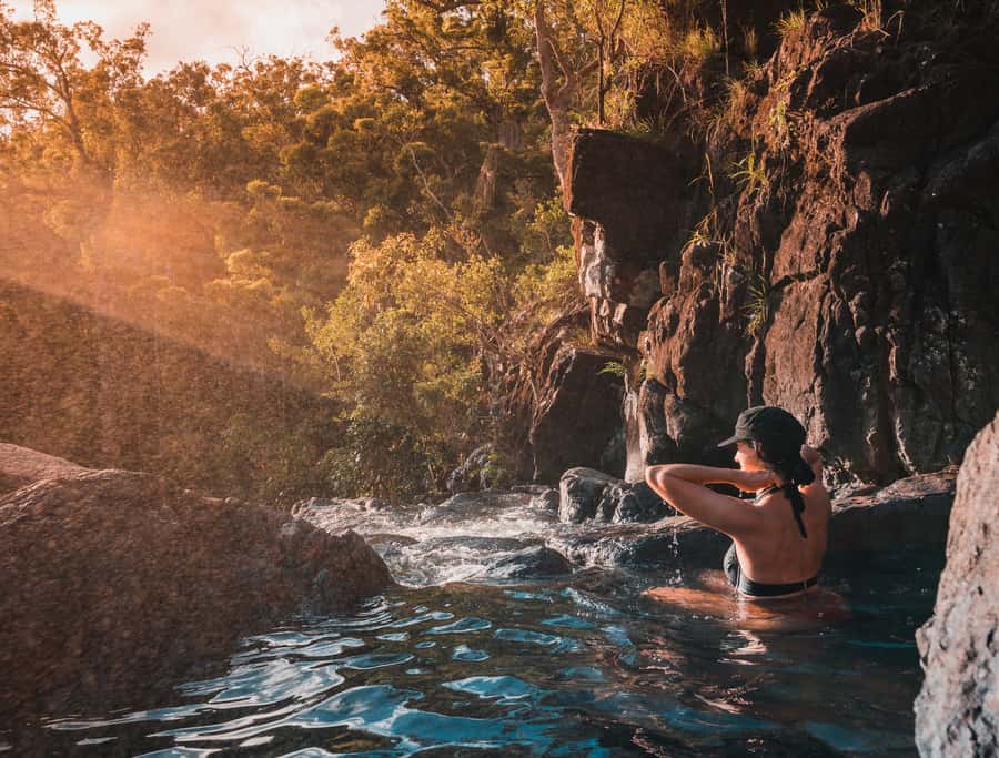 Airlie Beach: Cedar Creek Falls & Northerlies Beach Day Trip - A short climb rewards you with a natural swimming pool