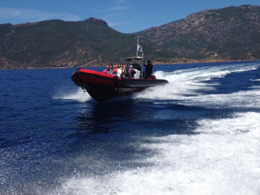 Ajaccio/Porticcio: Scandola & Piana Semi-Rigid Boat Day Trip - Capo Rosso for a swim in clear water