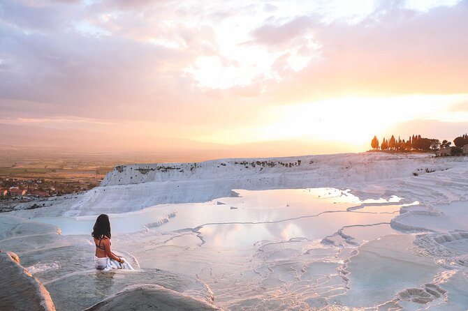 Alanya Pamukkale & Hierapolis Day Trip With Lunch - The Cotton Castle and thermal pools