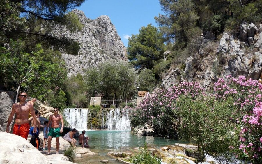Algar Waterfalls Coach Trip - From Albir & Benidorm - Walking the 1.5-kilometre route