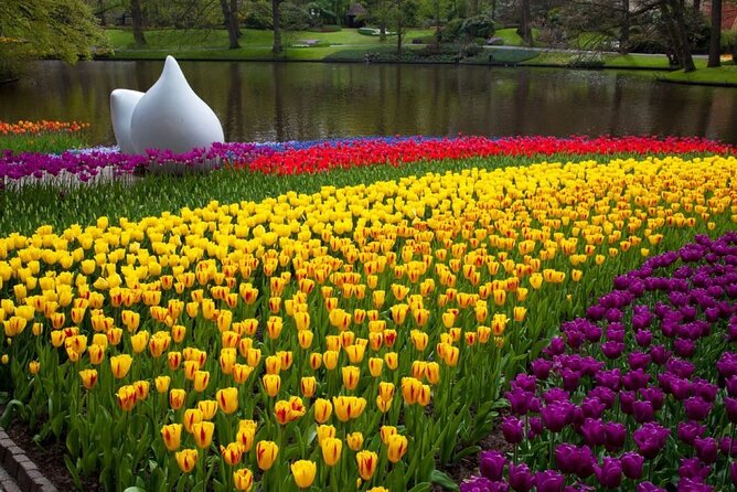 Amsterdam: Day trip to Tulip Farm, Keukenhof + Windmill Cruise - Cruising the Kagerplassen past windmills