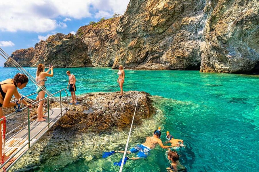 Antalya: Lara Pirate Boat Day Trip w/ Lunch & Soft Drink - Lunch with Turkish dishes on the open deck