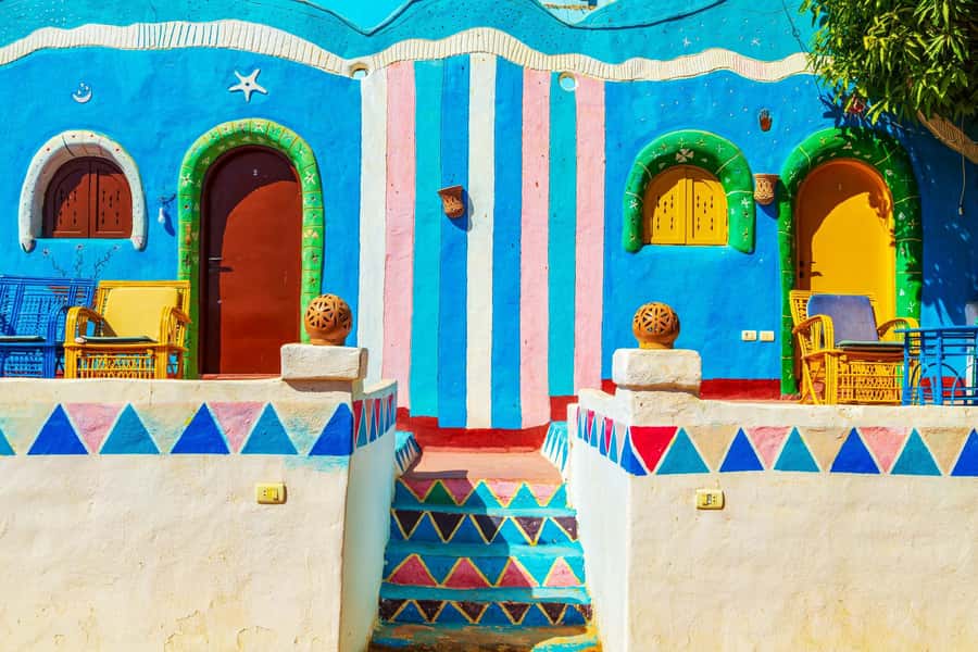 Aswan: Nubian Village Day Trip with Camel Ride - Shops, tea, food, and the village main street