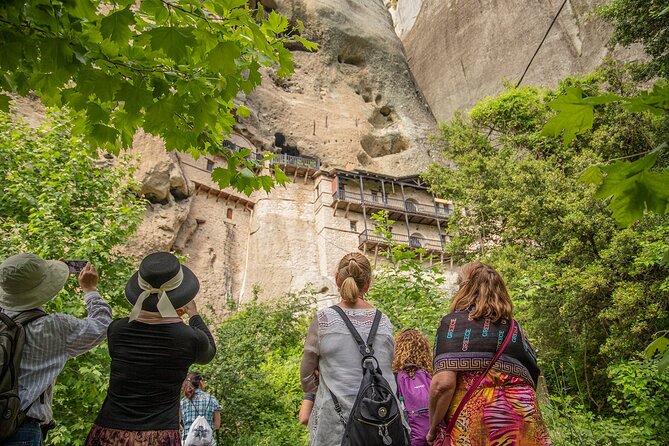 Athens: Meteora Monasteries, Caves & Coastal Stopovers with Lunch - Badovas hermit caves add a different perspective
