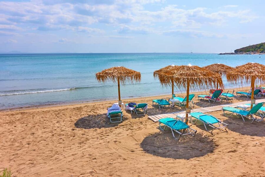 Athens to Aegina: Greek Island Escape & Swim Day Trip - The first island views from the bus