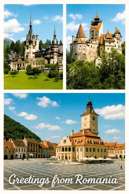 Bucharest: Peles Castle, Bran Castle & Brasov Day Trip - From Bucharest to the Carpathians