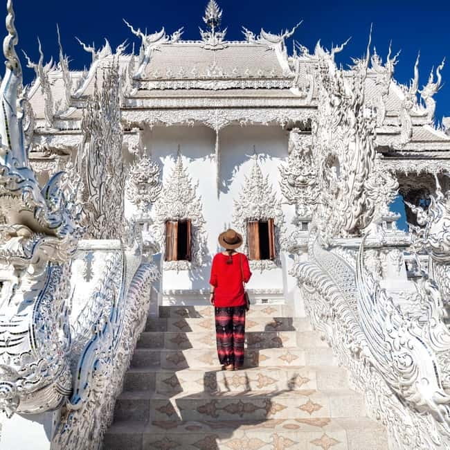 Chiang Mai: Chiang Rai Famous Temples & Hot Springs Day Trip - Wat Rong Khun, Chiang Rai’s unforgettable White Temple