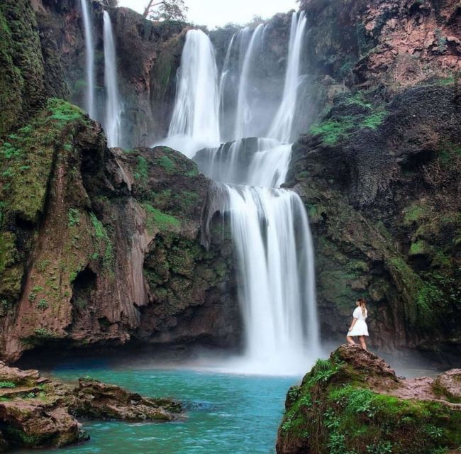 Day trip from Marrakech to Ouzoud Waterfalls - Arriving above the Ouzoud cascades