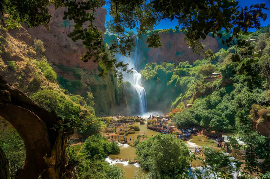 Day Trip To Ouzoud Waterfalls (Guide Hik & Boat option) - The boat ride under the waterfall