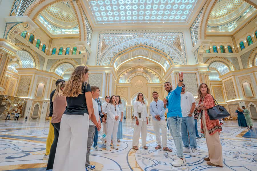 Dubai: Abu Dhabi Day-Trip Grand Mosque, Royal Palace & Lunch - Sheikh Zayed Grand Mosque: the day’s essential stop