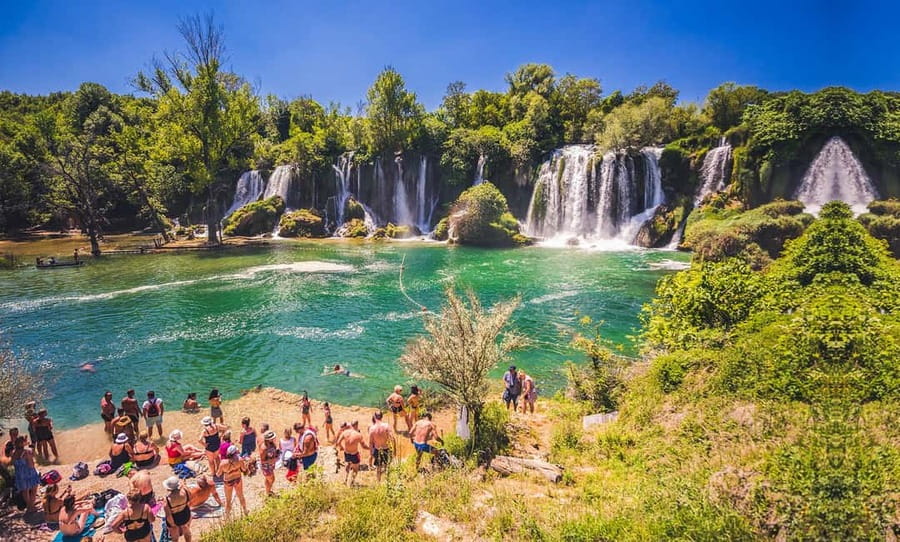 Dubrovnik: Mostar & Kravica Waterfalls Day Trip - Pickup, transport, and the border crossing
