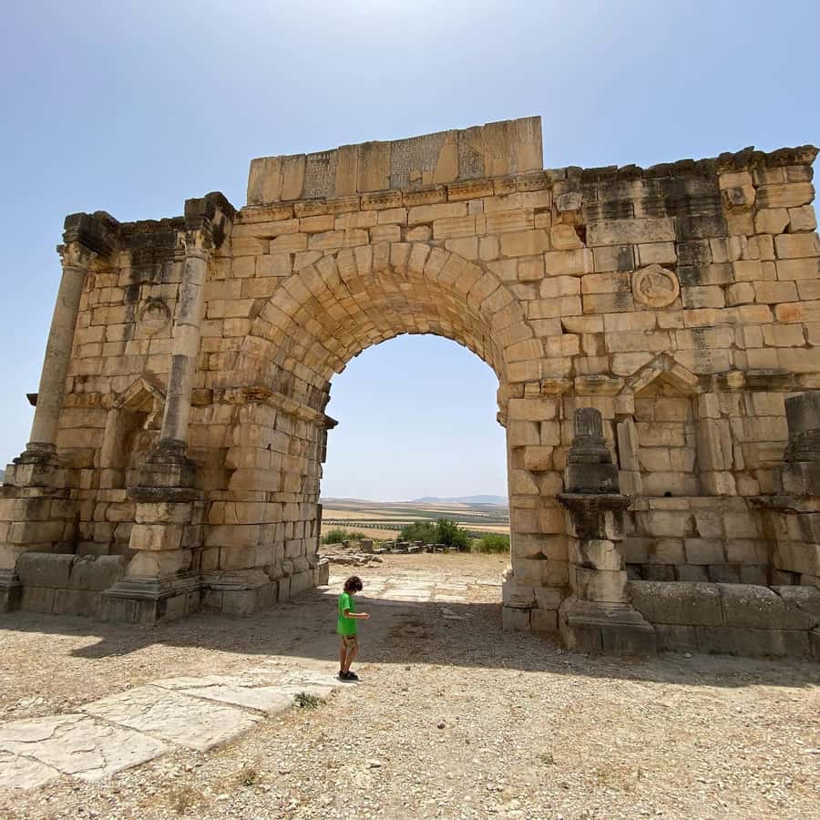 Fes: Volubilis Roman Ruins, Mouly Idriss, & Meknes Day Trip - Walking through 2,000 years at Volubilis