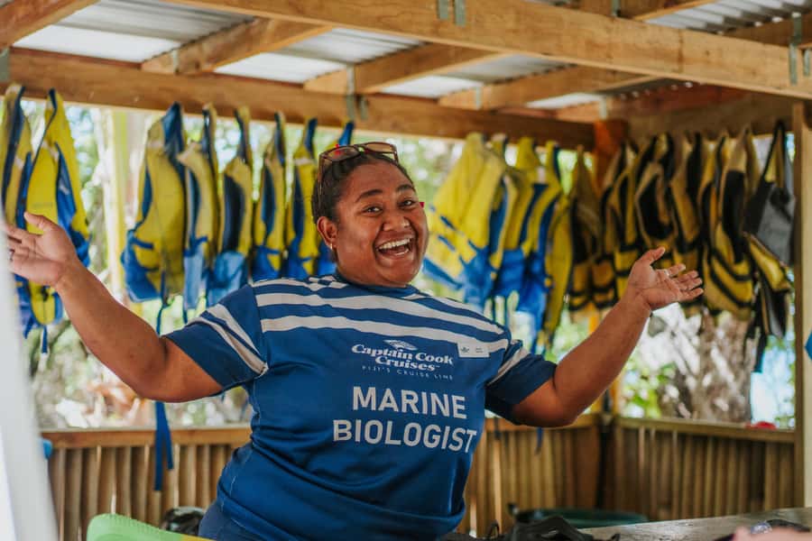 Fiji: Captain Cook Cruises - Island & Reef Day Trip - The tropical buffet and included drinks