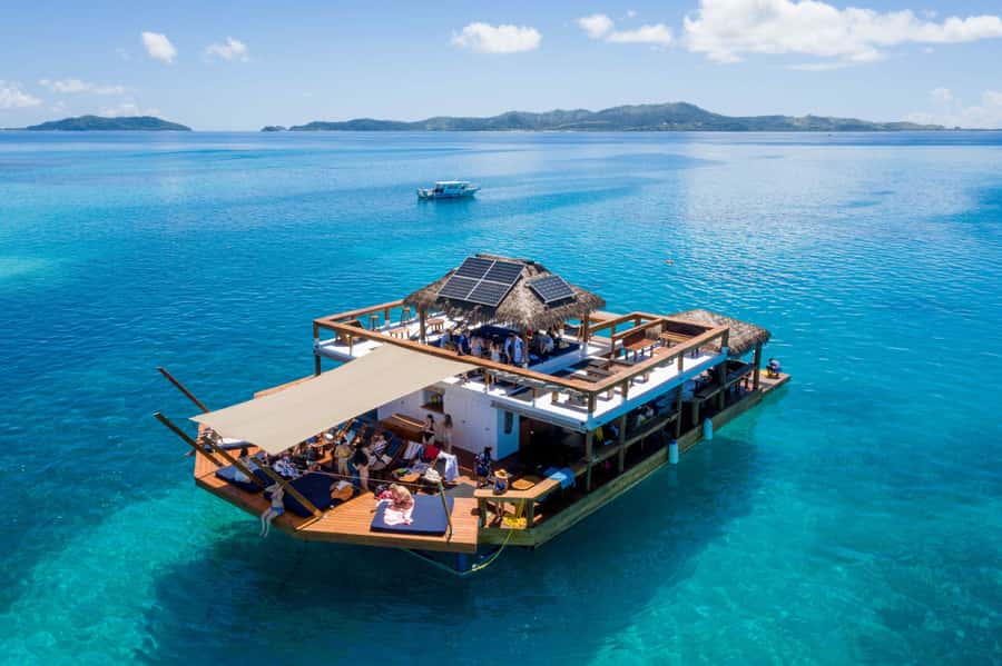 Fiji: Cloud 9 Floating Bar and Pizzeria Day Trip - Arriving at Fiji’s two-level floating bar
