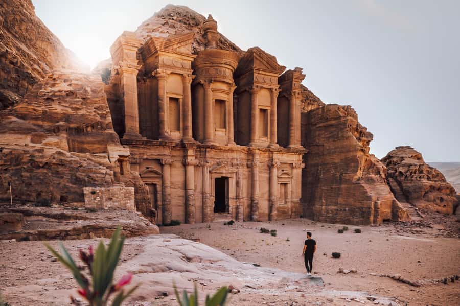 From Amman: Private Day Trip to Petra with Pickup - The Monastery climb