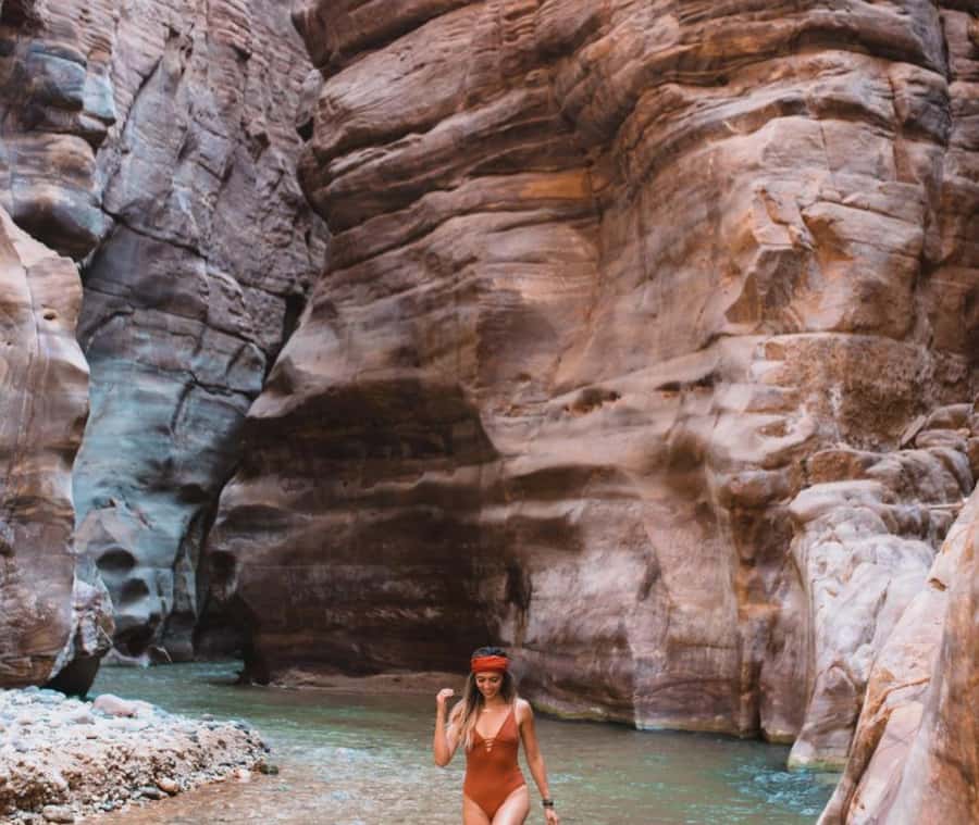 From Amman:To Al-Mujib Canyon & Dead Sea Salt Beach Day Trip - The two-hour water route through Wadi Mujib