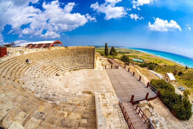 From Ayia Napa/Protaras/Larnaca: Paphos and Kourion Day Trip - Kourion: mosaics above the bay