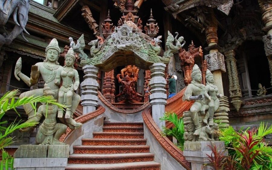 From Bangkok: Day Trip to Pattaya City & Sanctuary of Truth - Khao Phra Tamnak and the view across Pattaya Bay
