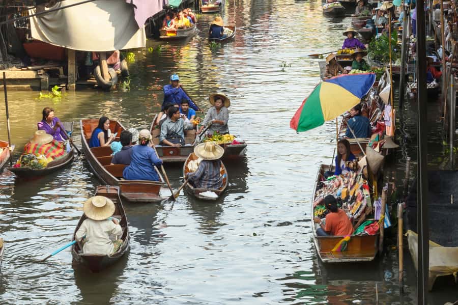 From Bangkok: Floating Market & Ayutthaya Private Day Trip - Maeklong Railway Market and the passing train
