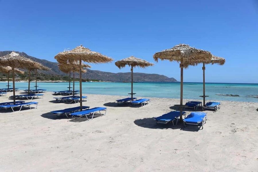 From Chania: Elafonisi Pink Sand Beach Day Trip w/ Elos Stop - The road through the White Mountains