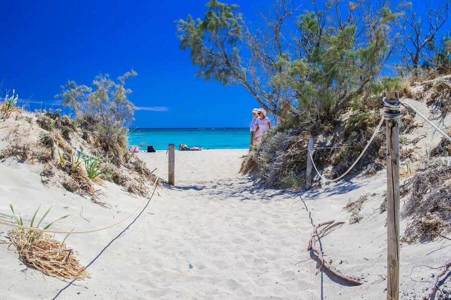 From Chania: Elafonisi Pink Sand Beach Day Trip w/ Elos Stop - The early pickup from Chania