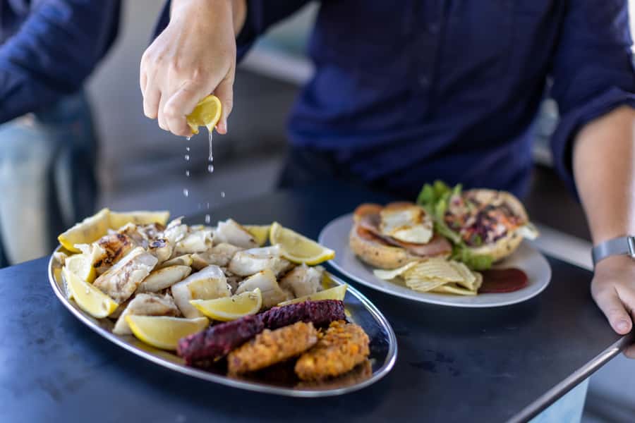 From Darwin: Top End Helicopter Ride & BBQ Cruise Day Trip - A BBQ brunch on the pontoon boat