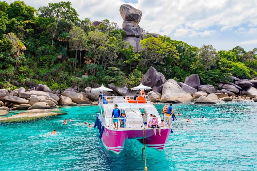 From Khao Lak: Similan Islands Day Trip by Luxury Catamaran - The catamaran crossing to the islands