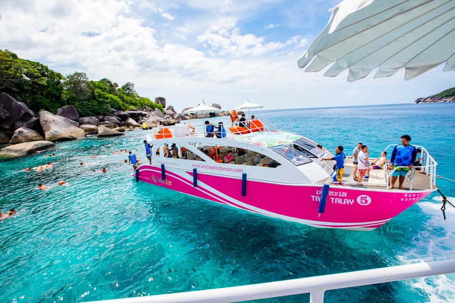 From Khao Lak: Similan Islands Day Trip by Luxury Catamaran - Koh Similan and the climb to Sailing Rock