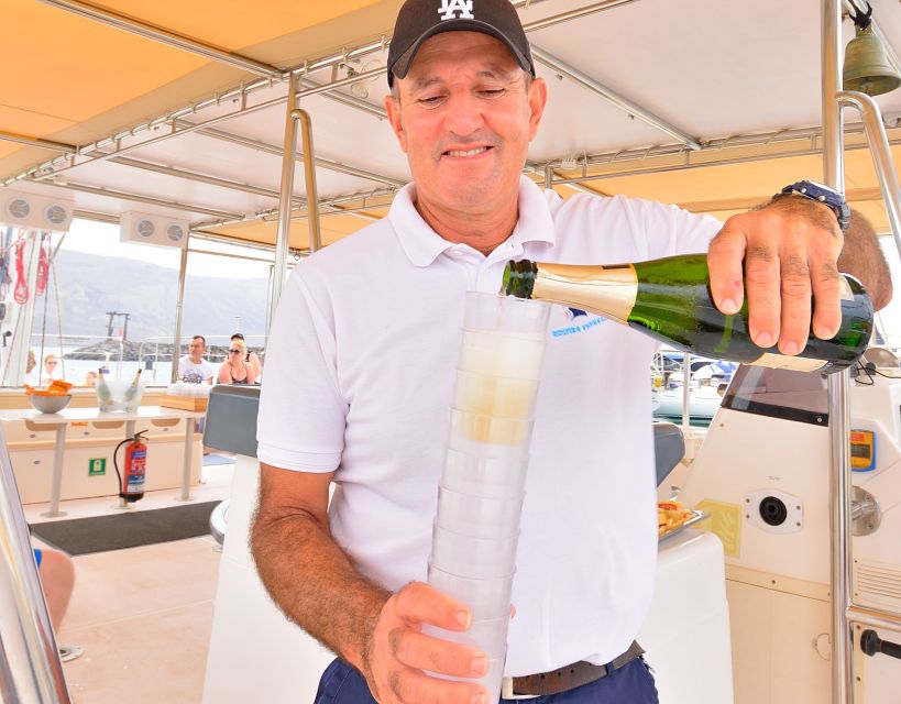 From Lanzarote: Sailing Day Trip Around La Graciosa - Welcome aboard with snacks and Champagne