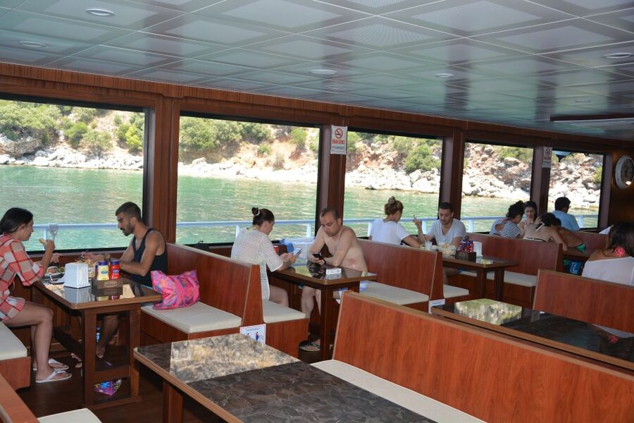 From Marmaris: Day Trip by Glass Bottom Semi Submarine - Paradise Island Bay and the final swim