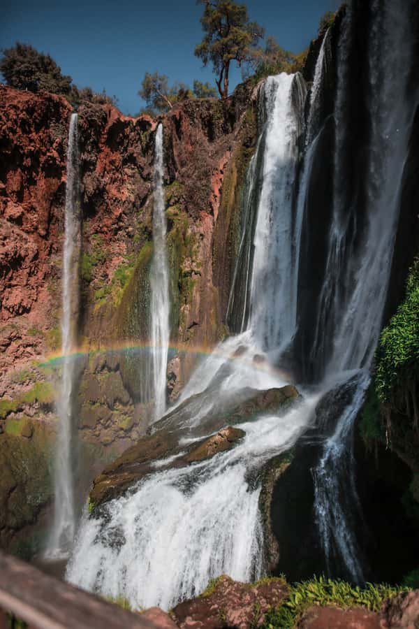 From Marrakech: A day Trip to Ouzoud waterfalls - First views of the 110-meter falls