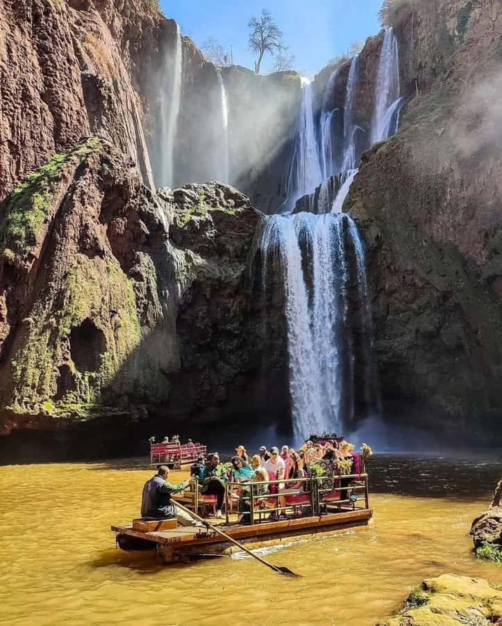 From Marrakech:Ouzoud Waterfalls Day Trip with Boat Tour - Lunch with a waterfall view