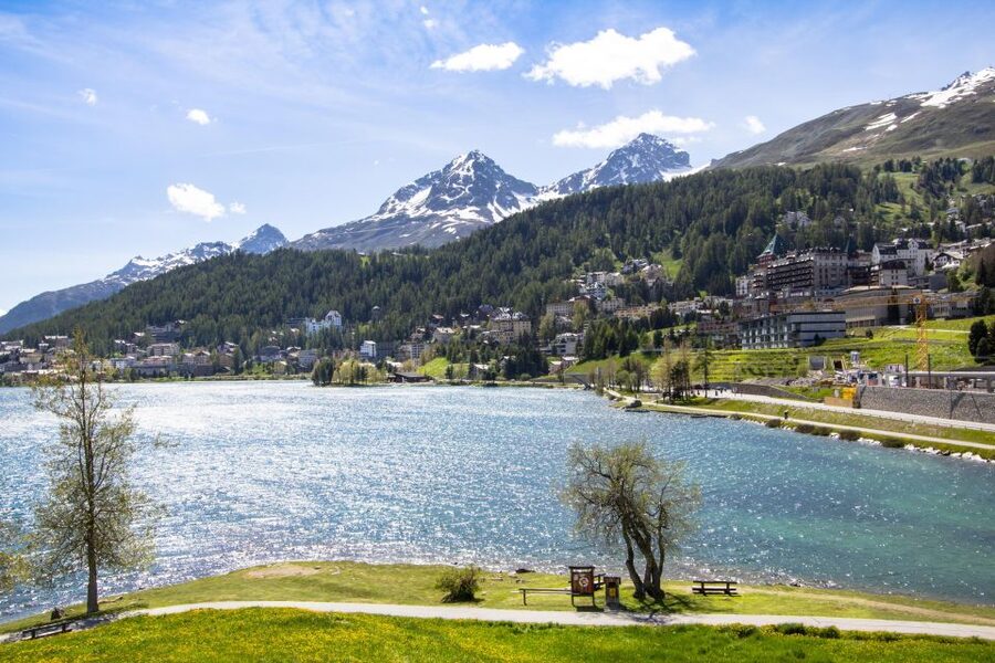 From Milan: St Moritz & Alps Day Trip with Bernina Red Train - Bernina Pass, glaciers, and high mountain views