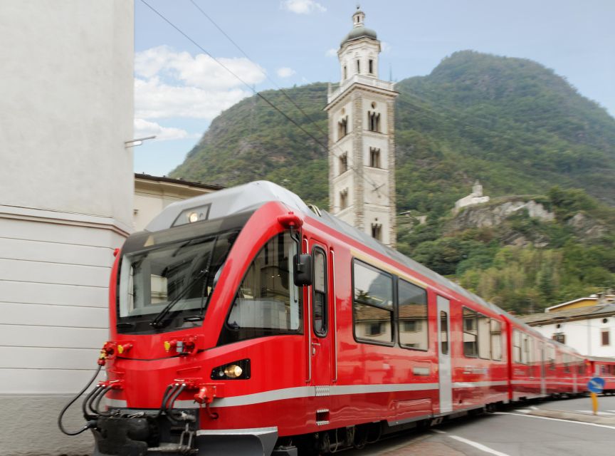 From Milan: St Moritz & Alps Day Trip with Bernina Red Train - Tirano and the Italian finish