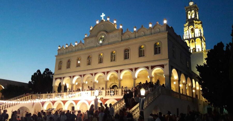 From Mykonos: Full-Day Trip to Tinos Island - Panagia Evangelistria, the main reason many people go