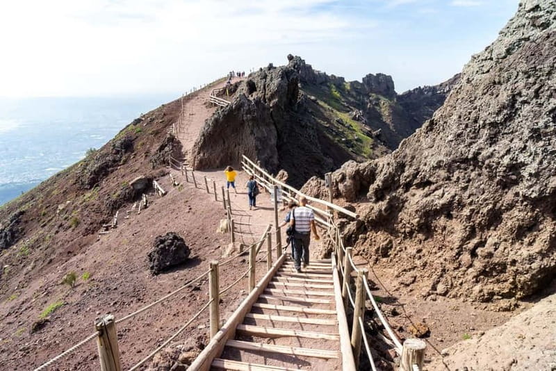 From Naples: Day Trip to Mount Vesuvius - At the crater, look beyond the photo