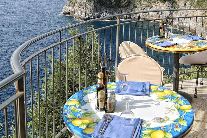 From Naples: Sorrento, Positano & Amalfi Coast – Small Group Tour - Lunch with a terrace view