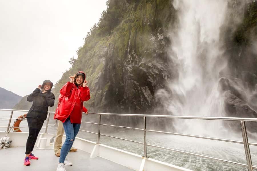 From Queenstown: Milford Sound Day Trip on Premium Coach - Monkey Creek and the approach to the fiord