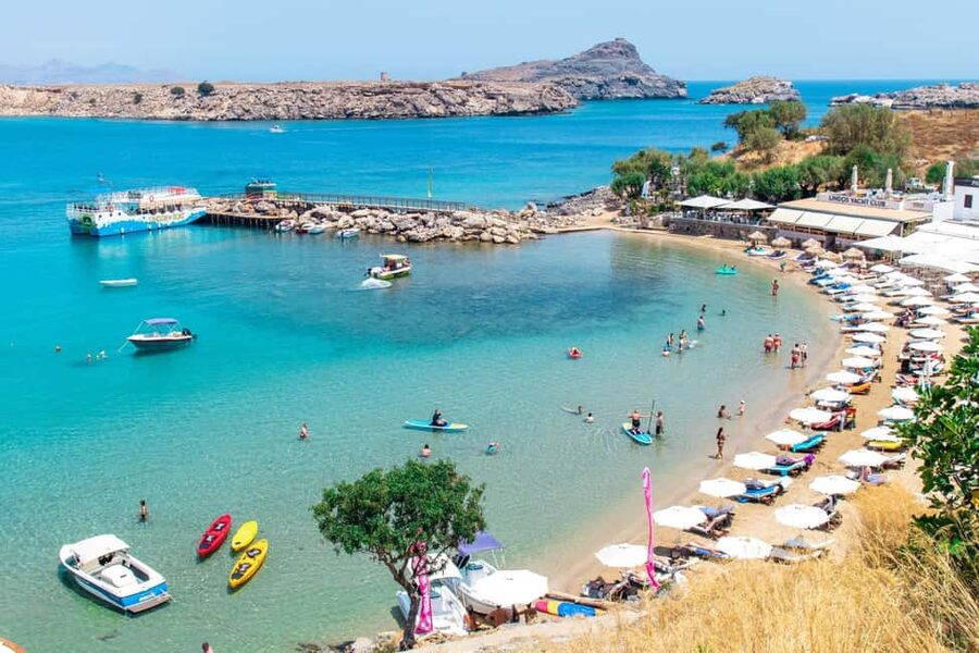 From Rhodes Town: Day Trip to Lindos - The air-conditioned coach ride south