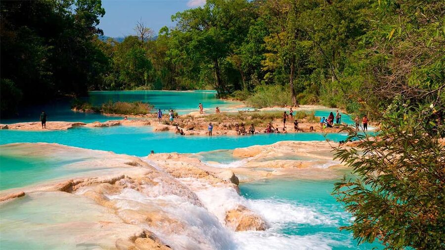 From San Cristóbal: Agua Azul and Palenque Day Trip - Agua Azul and the Color of the Water