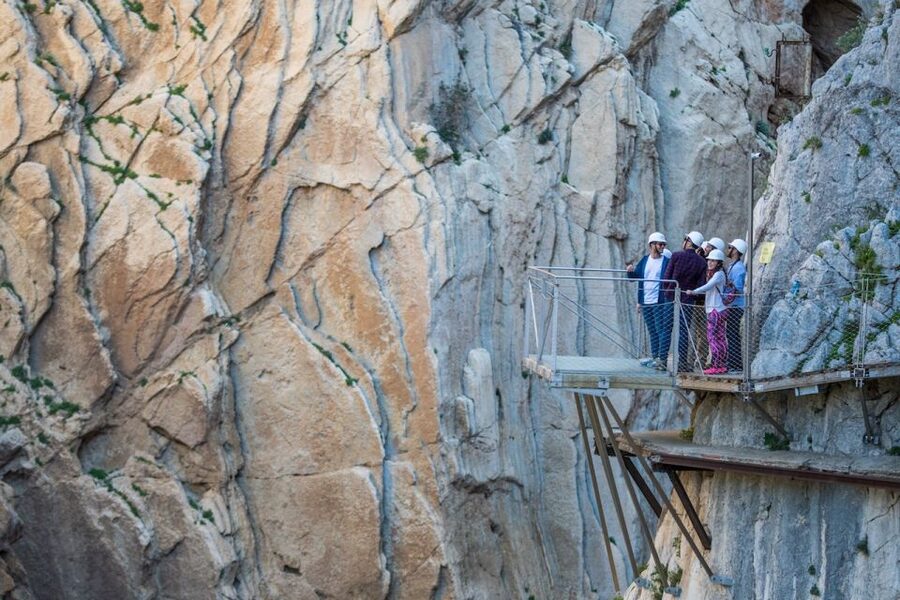From Seville: Caminito del Rey Guided Day Trip - The 30-minute approach to the gorge