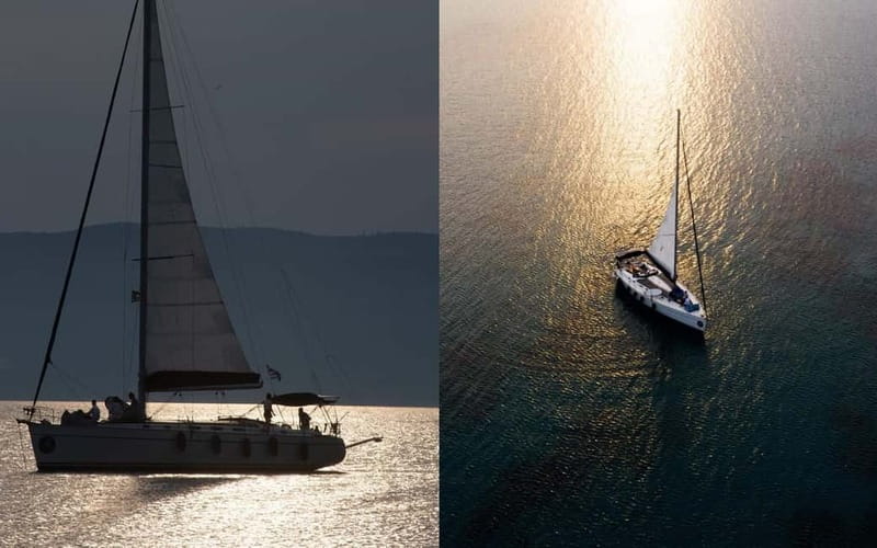 From Skiathos Marina: Yacht Sailing Day Trip with Lunch - Dasia cave snorkeling and Arkos fruit salad