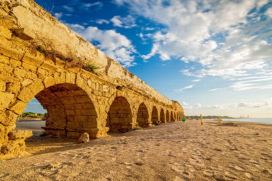 From Tel Aviv: Caesarea, Haifa and Akko Day Trip - Caesarea: Roman ruins beside the Mediterranean