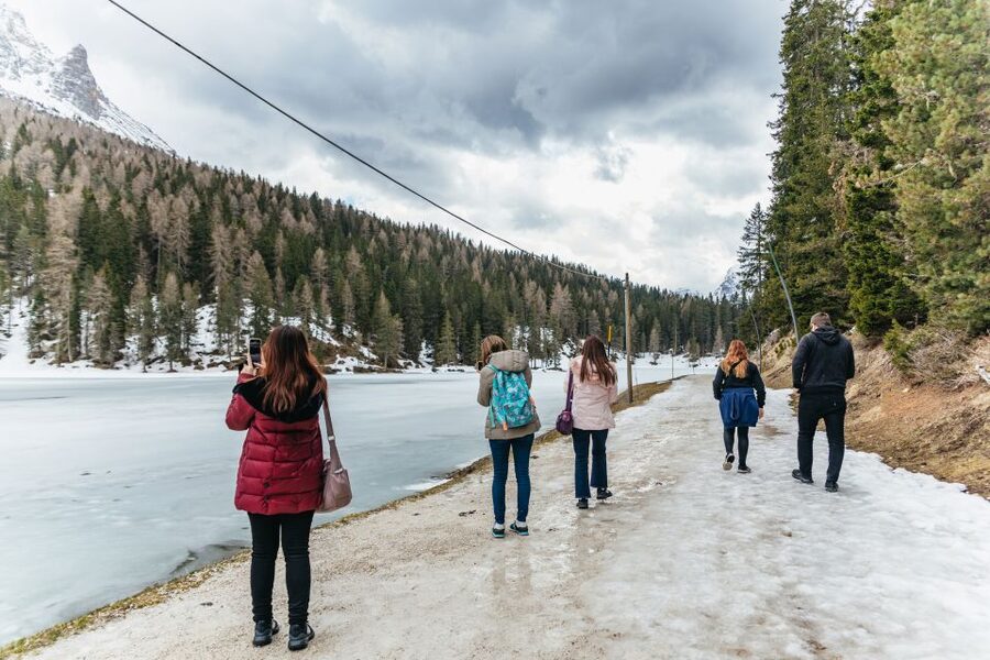 From Venice: Cortina and Dolomites Mountains Day Trip - Lake Auronzo and the mountain road