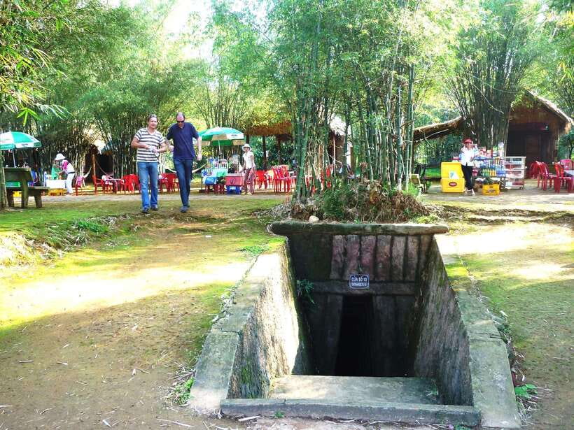 Hue : Private Day Trip to DMZ : Vinh Moc tunnel & Khe Sanh - Walking into Vinh Moc’s underground village