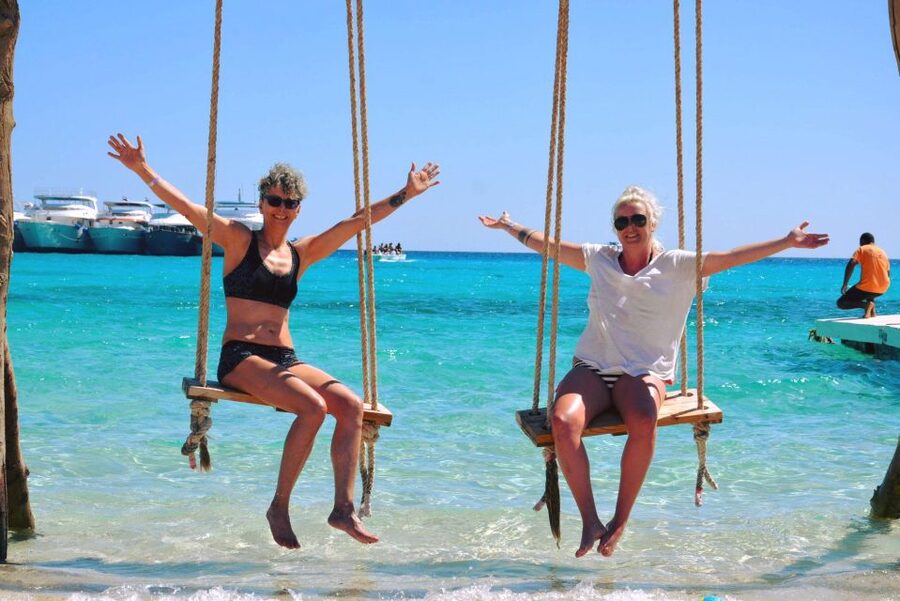 Hurghada:Eden Island Full-Day Trip with Water sports & Lunch - Banana boats, sofa rides, and the parasailing question