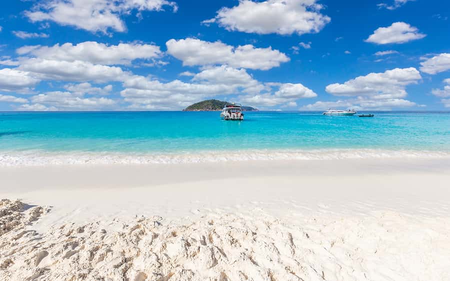 Khao Lak: Similan Islands Snorkeling Day Trip w/Meals - Lunch at Koh Meang with boulders and forest around you