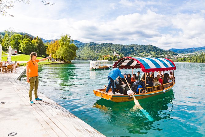 Lakes Bled & Bohinj and Vintgar Gorge Small-Group Day Trip from Ljubljana - Lake Bled and the pletna boat