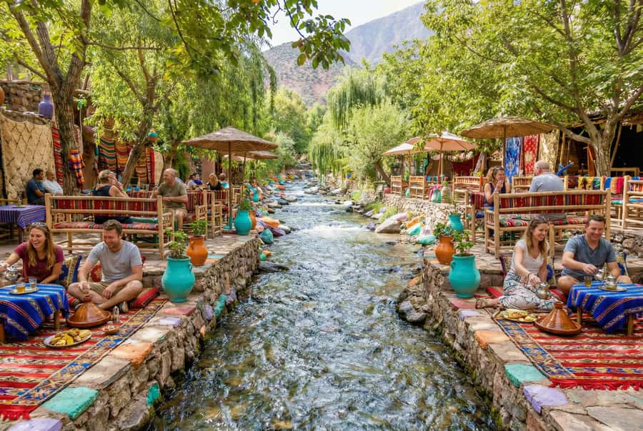 Marrakesh: Ourika Waterfalls, Atlas Mountains, Lunch + Guide - Argan oil at Amal Ourika Cooperative